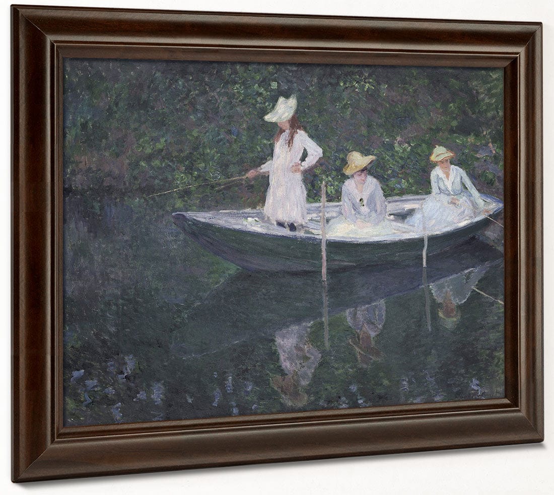 En Norvegienne, Ou La Barque A Giverny Les Filles De Mme Hoschede, Seconde Femme De L'artiste  Germaine, Suzanne Et Blanche By Claude Monet Phoenix 4x3