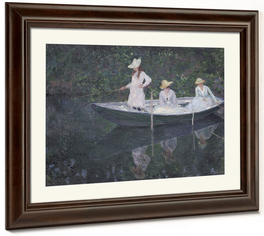 En Norvegienne, Ou La Barque A Giverny Les Filles De Mme Hoschede, Seconde Femme De L'artiste  Germaine, Suzanne Et Blanche By Claude Monet Phoenix 4x3