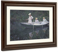 En Norvegienne, Ou La Barque A Giverny Les Filles De Mme Hoschede, Seconde Femme De L'artiste  Germaine, Suzanne Et Blanche By Claude Monet Phoenix 4x3