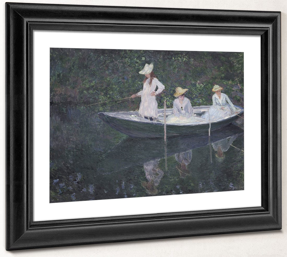 En Norvegienne, Ou La Barque A Giverny Les Filles De Mme Hoschede, Seconde Femme De L'artiste  Germaine, Suzanne Et Blanche By Claude Monet Phoenix 4x3