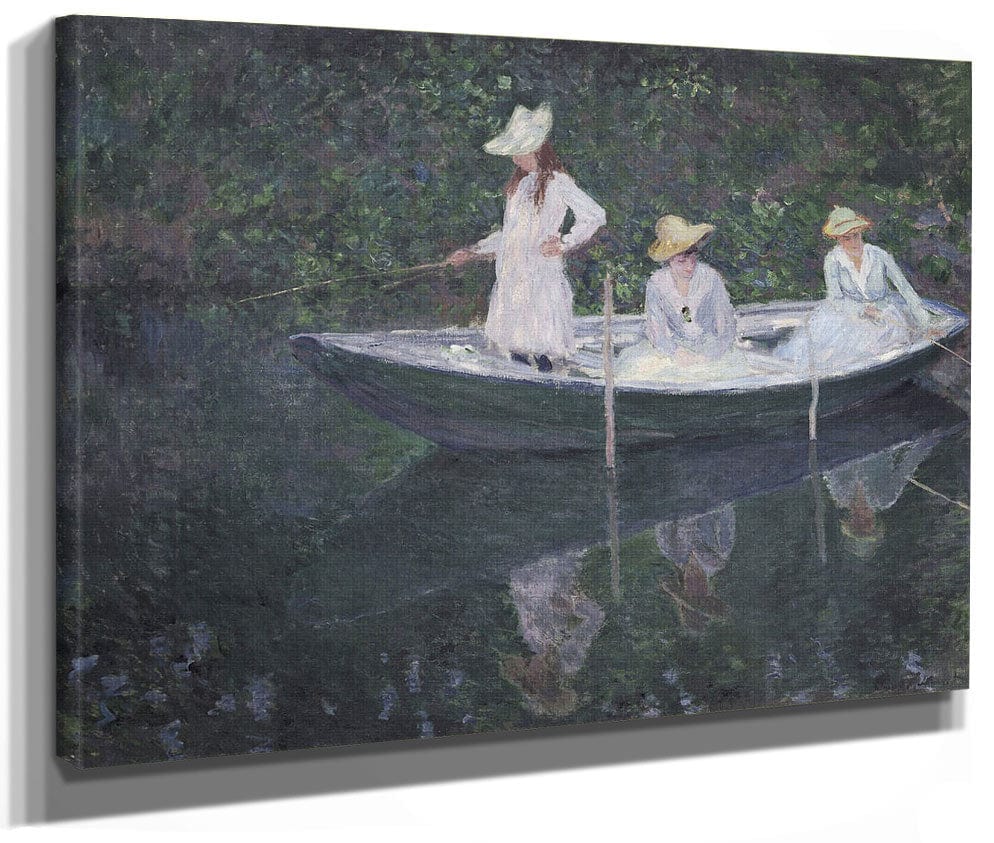 En Norvegienne, Ou La Barque A Giverny Les Filles De Mme Hoschede, Seconde Femme De L'artiste  Germaine, Suzanne Et Blanche By Claude Monet Phoenix 4x3