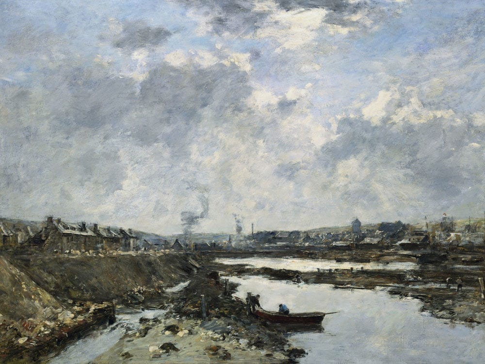 Fecamp, The Arriere Port In Construction By Eugene Boudin Phoenix 4x3