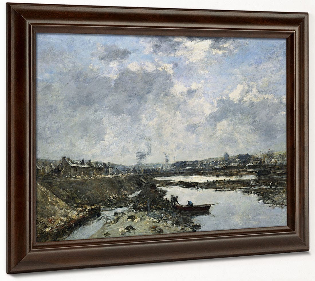 Fecamp, The Arriere Port In Construction By Eugene Boudin Phoenix 4x3