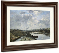 Fecamp, The Arriere Port In Construction By Eugene Boudin Phoenix 4x3