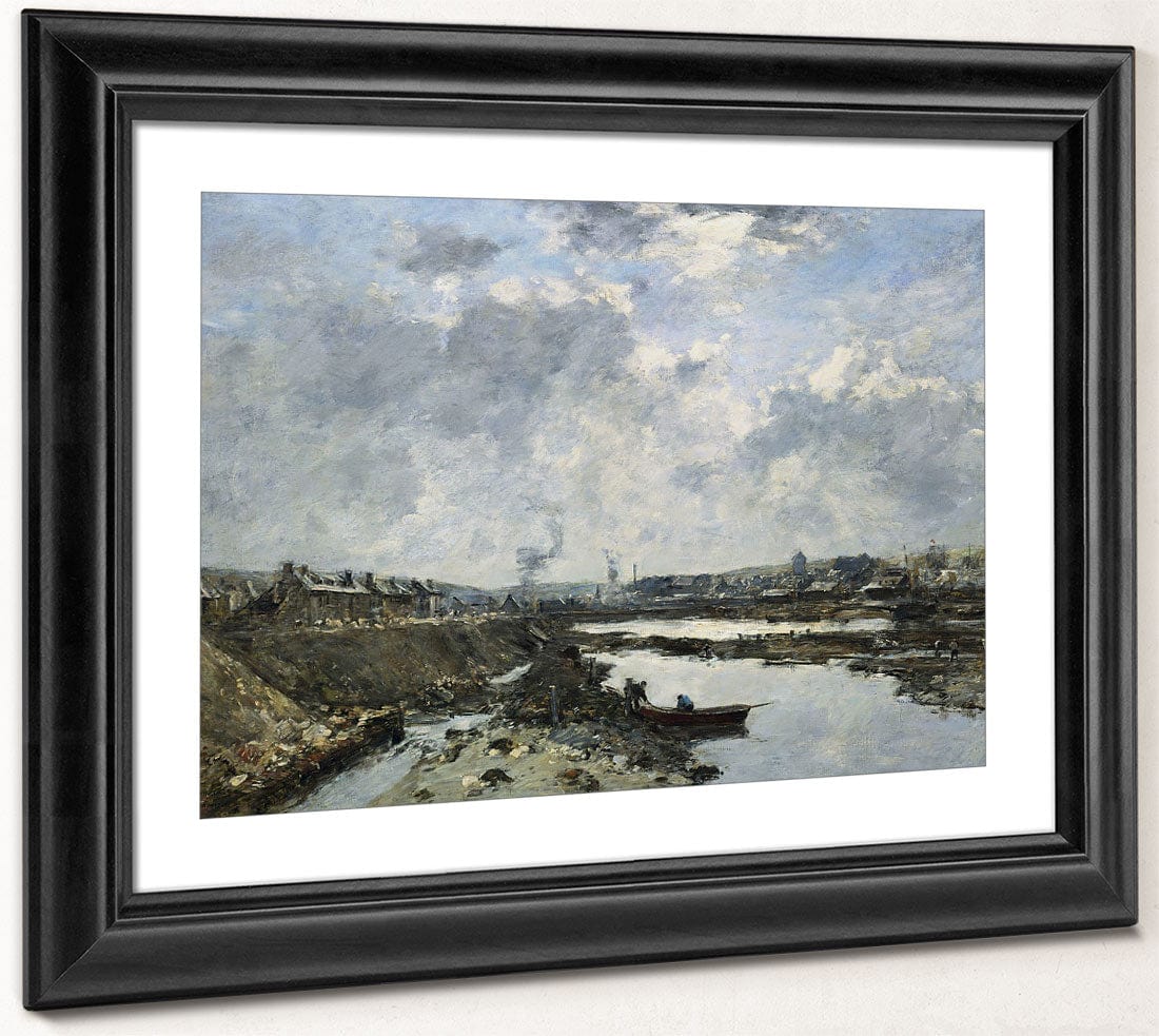 Fecamp, The Arriere Port In Construction By Eugene Boudin Phoenix 4x3