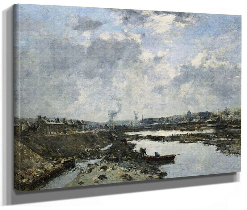 Fecamp, The Arriere Port In Construction By Eugene Boudin Phoenix 4x3