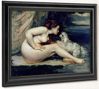 Female Nude With A Dog (Portrait Of Leotine Renaude) By Jean Desire Gustave Courbet Phoenix 4x3