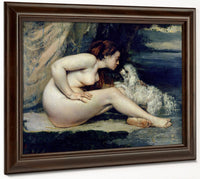 Female Nude With A Dog (Portrait Of Leotine Renaude) By Jean Desire Gustave Courbet Phoenix 4x3