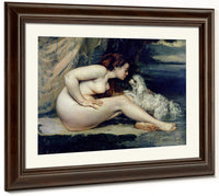 Female Nude With A Dog (Portrait Of Leotine Renaude) By Jean Desire Gustave Courbet Phoenix 4x3