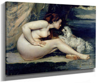 Female Nude With A Dog (Portrait Of Leotine Renaude) By Jean Desire Gustave Courbet Phoenix 4x3