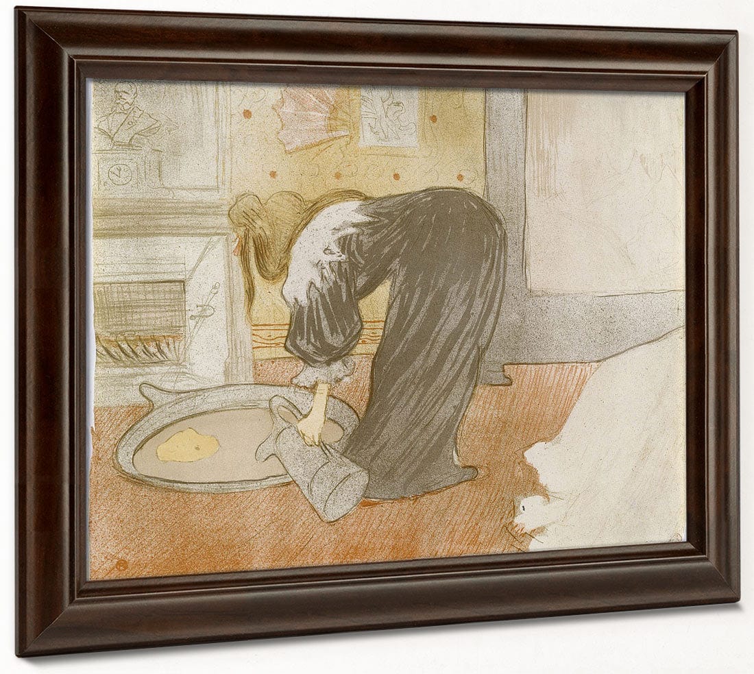 Femme Au Tub (Woman In The Bath), From The Elles Series By Henri Marie Raymond De Toulouse Lautrec Monfa Phoenix 4x3