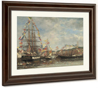Festival In The Harbor Of Honfleur By Eugene Boudin Phoenix 4x3