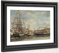 Festival In The Harbor Of Honfleur By Eugene Boudin Phoenix 4x3