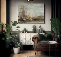 Festival In The Harbor Of Honfleur By Eugene Boudin Phoenix 4x3