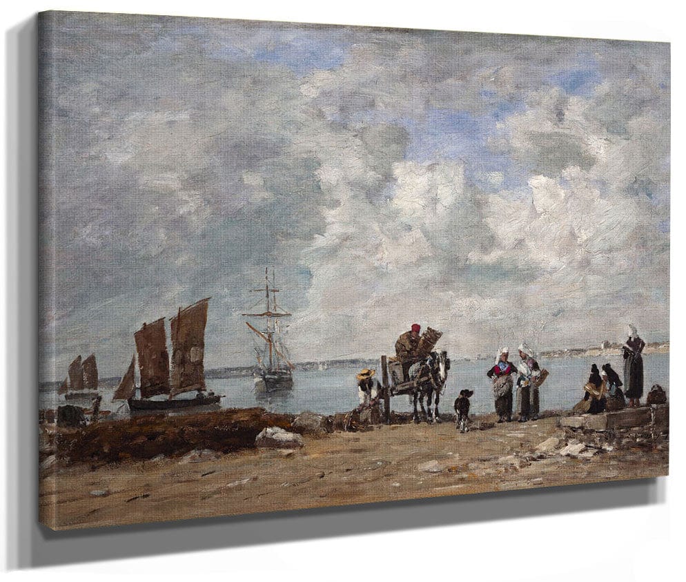 Fishermen's Wives At The Seaside By Eugene Boudin Phoenix 4x3