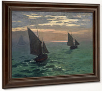 Fishing Boats At Sea By Claude Monet Phoenix 4x3