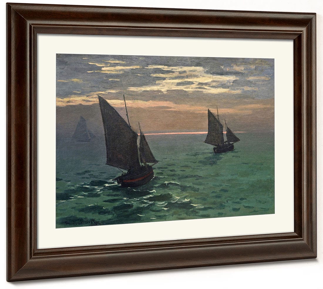 Fishing Boats At Sea By Claude Monet Phoenix 4x3
