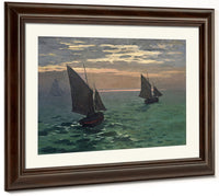 Fishing Boats At Sea By Claude Monet Phoenix 4x3