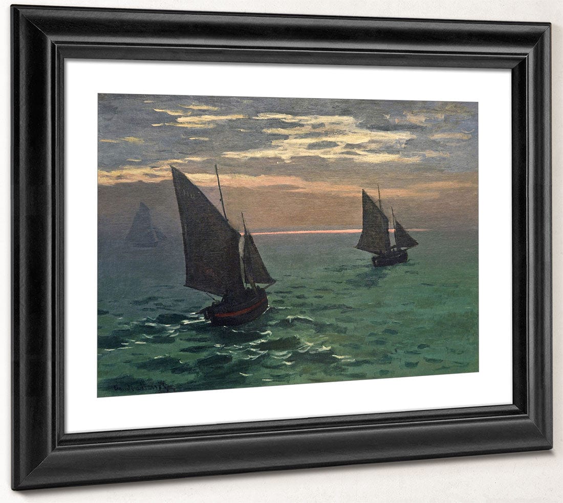 Fishing Boats At Sea By Claude Monet Phoenix 4x3