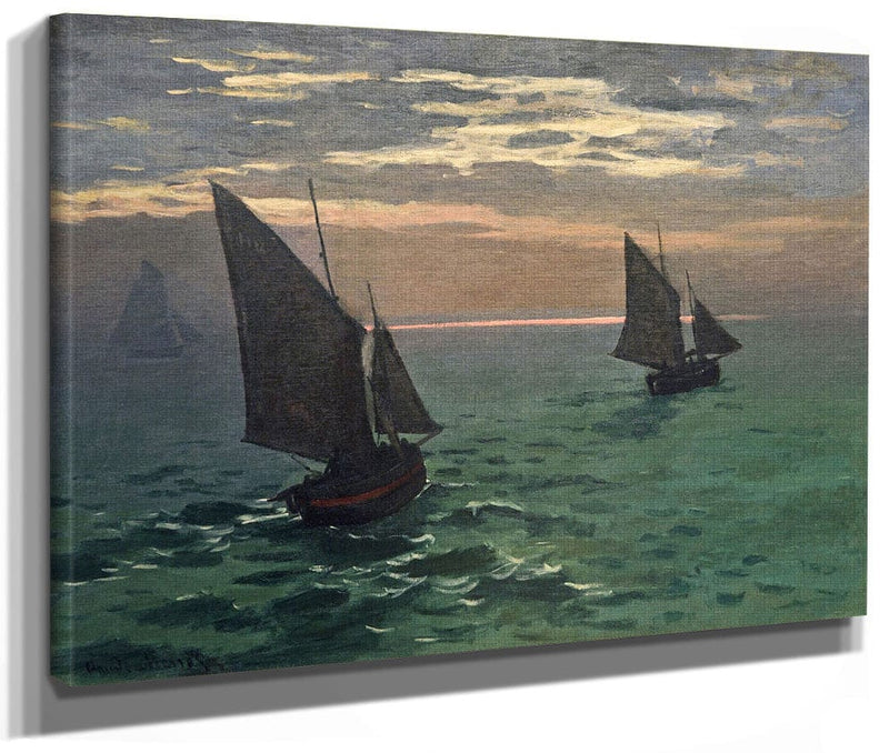 Fishing Boats At Sea By Claude Monet Phoenix 4x3