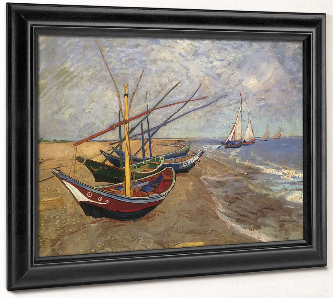 Fishing Boats On The Beach At Saintes Maries De La Mer By Vincent Van Gogh Phoenix 4x3