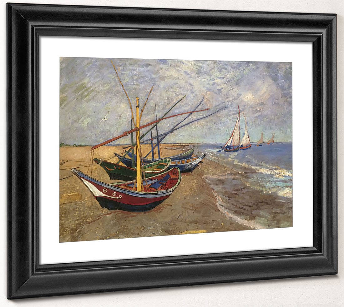 Fishing Boats On The Beach At Saintes Maries De La Mer By Vincent Van Gogh Phoenix 4x3