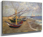 Fishing Boats On The Beach At Saintes Maries De La Mer By Vincent Van Gogh Phoenix 4x3