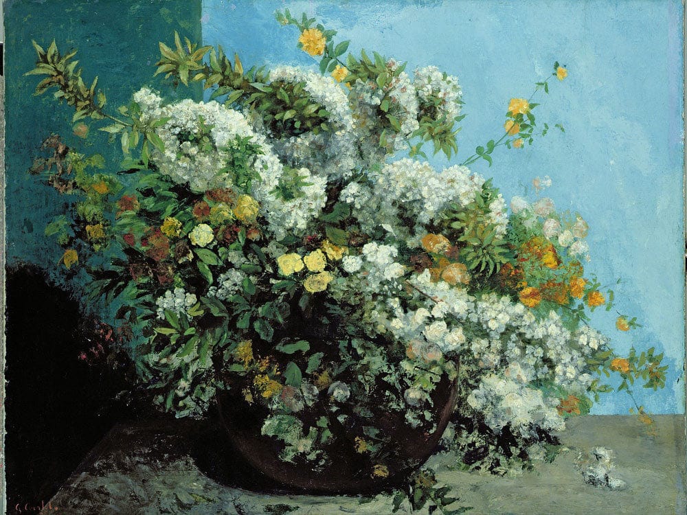 Flowering Branches And Flowers By Jean Desire Gustave Courbet Phoenix 4x3
