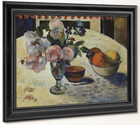 Flowers And A Bowl Of Fruit On A Table By Paul Gauguin Phoenix 4x3
