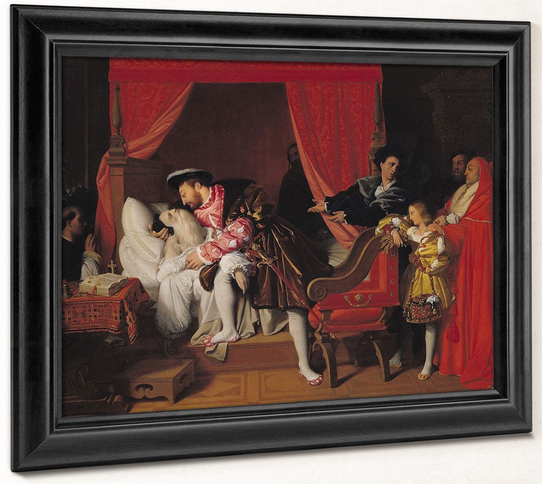 Francis I (1494 1547) Receives The Last Breaths Of Leonardo Da Vinci (1452 1519) By Jean Auguste Dominique Ingres Phoenix 4x3