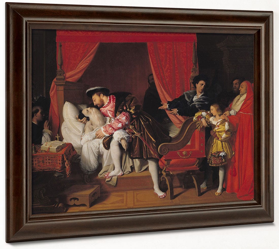Francis I (1494 1547) Receives The Last Breaths Of Leonardo Da Vinci (1452 1519) By Jean Auguste Dominique Ingres Phoenix 4x3