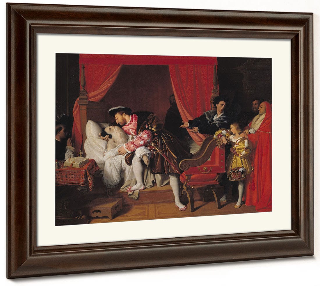 Francis I (1494 1547) Receives The Last Breaths Of Leonardo Da Vinci (1452 1519) By Jean Auguste Dominique Ingres Phoenix 4x3
