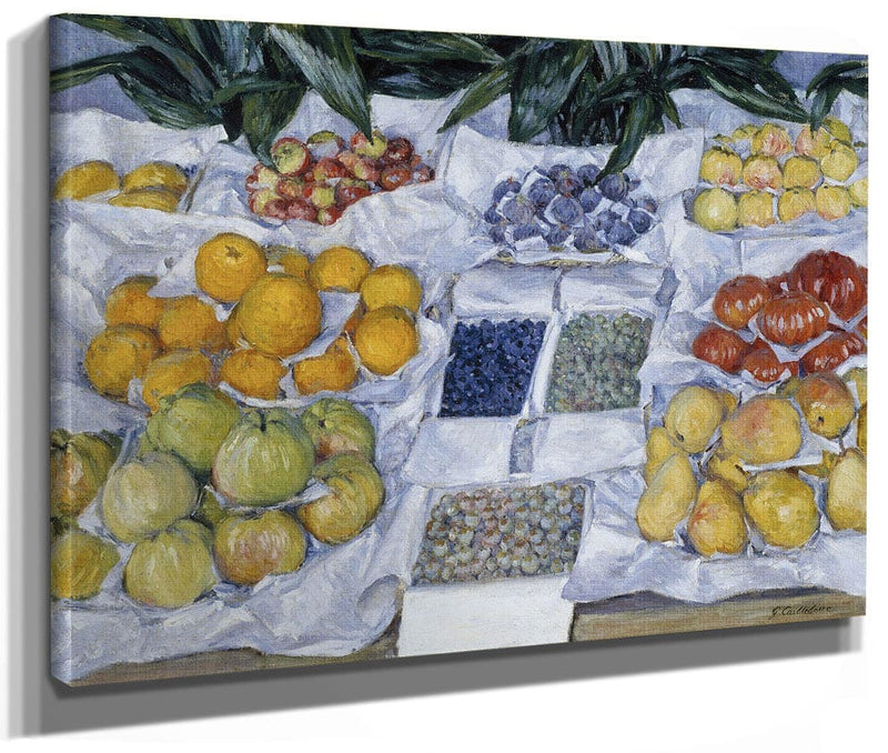 Fruit Displayed On A Stand By Gustave Caillebotte Phoenix 4x3