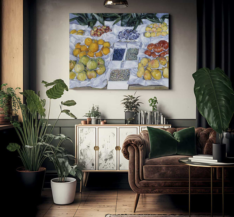 Fruit Displayed On A Stand By Gustave Caillebotte Phoenix 4x3