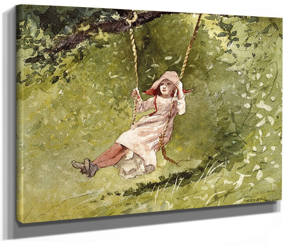 Girl On A Swing By Winslow Homer Phoenix 4x3