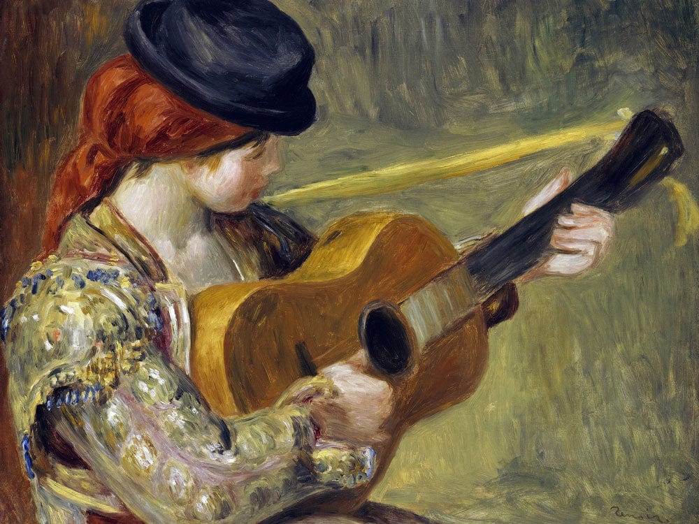 Girl With A Guitar By Pierre Auguste Renoir Phoenix 4x3