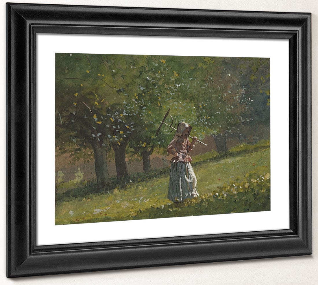 Girl With Hay Rake By Winslow Homer Phoenix 4x3
