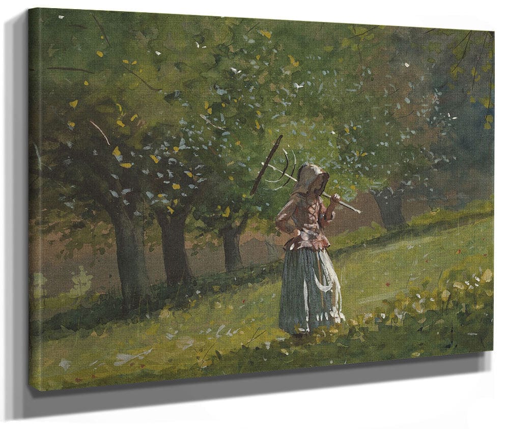 Girl With Hay Rake By Winslow Homer Phoenix 4x3