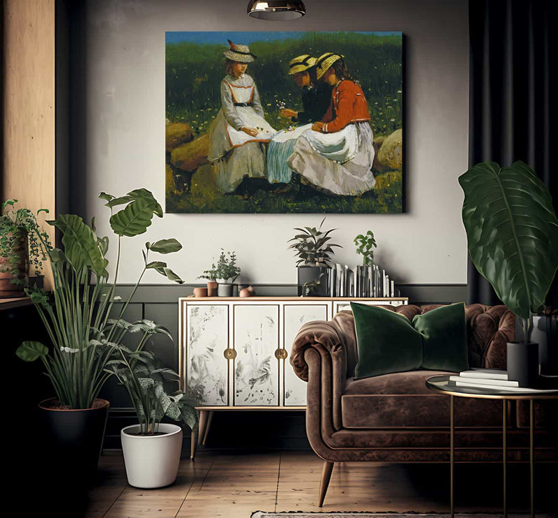 Girls In A Landscape By Winslow Homer Phoenix 4x3