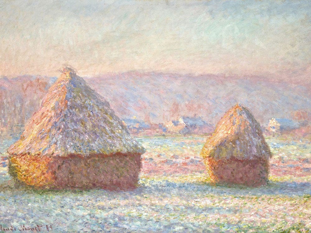 Grainstacks, White Frost Effect By Claude Monet Phoenix 4x3