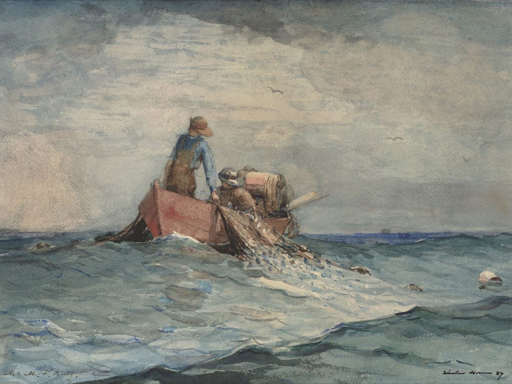 Hauling In The Nets By Winslow Homer Phoenix 4x3