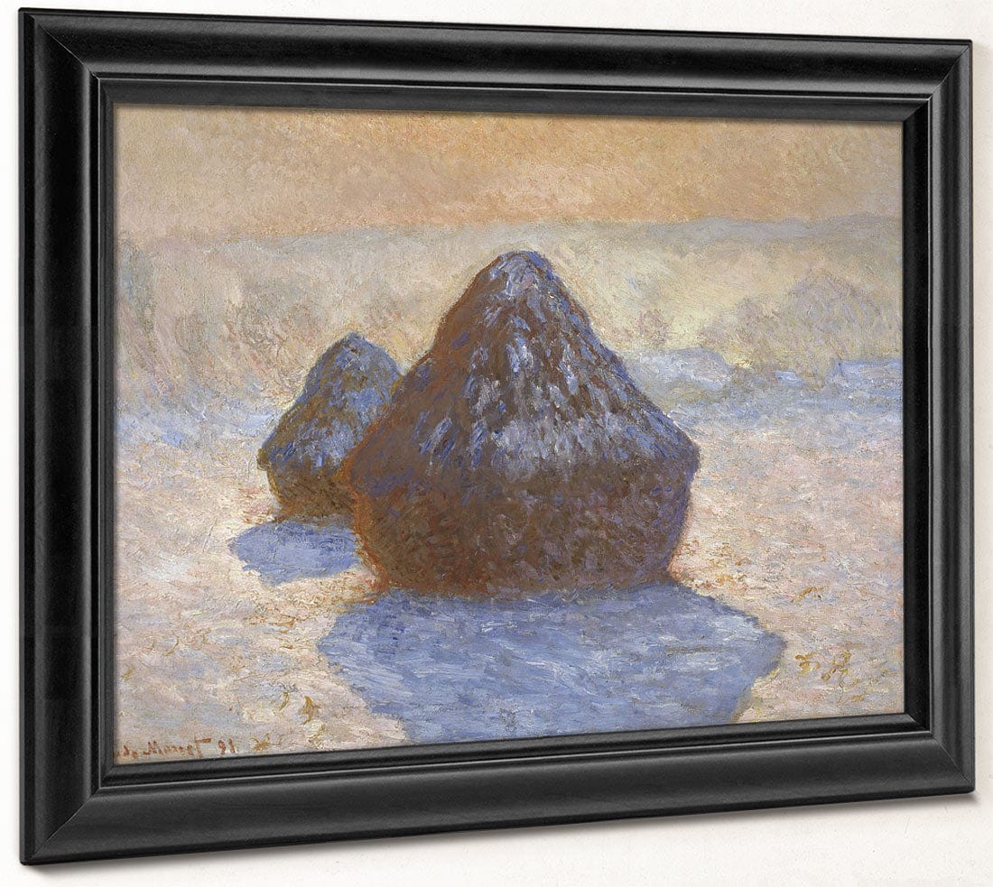 Haystacks Snow Effect By Claude Monet Phoenix 4x3