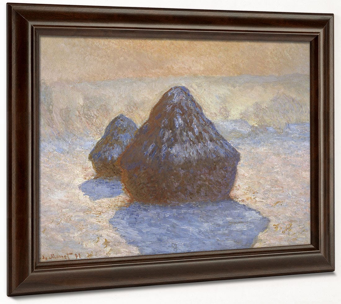 Haystacks Snow Effect By Claude Monet Phoenix 4x3