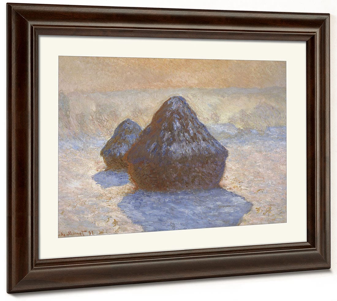Haystacks Snow Effect By Claude Monet Phoenix 4x3