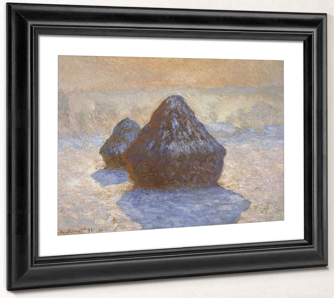 Haystacks Snow Effect By Claude Monet Phoenix 4x3