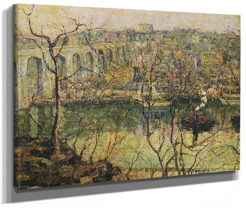 High Bridge   Early Moon By Ernest Lawson Phoenix 4x3