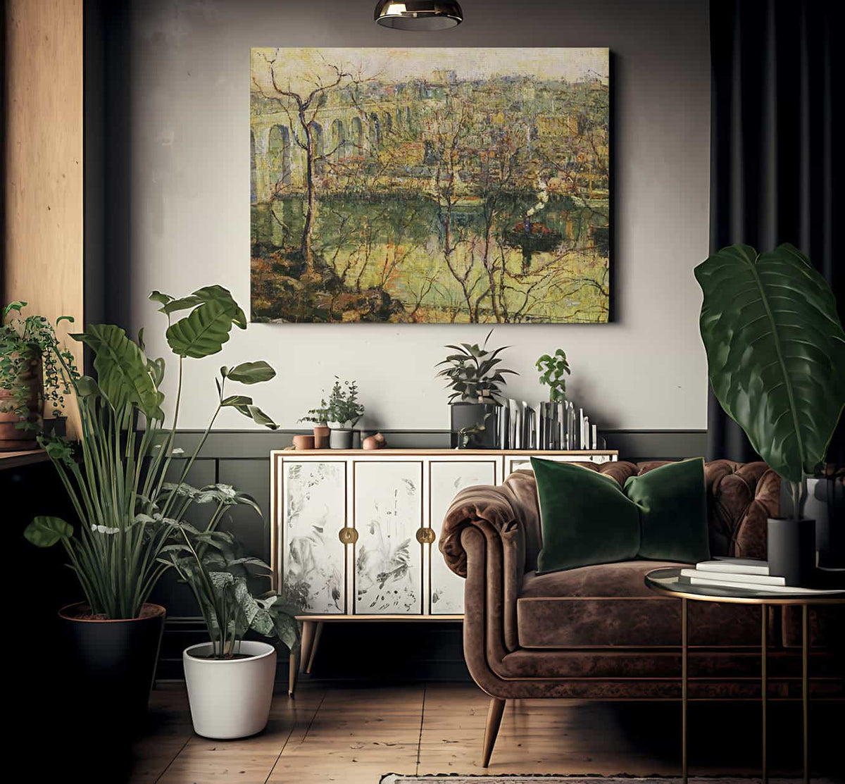 High Bridge   Early Moon By Ernest Lawson Phoenix 4x3