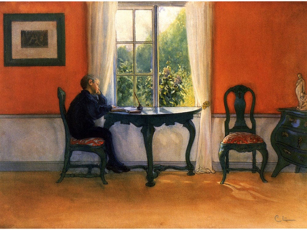 Holiday Reading By Carl Larsson Phoenix 4x3