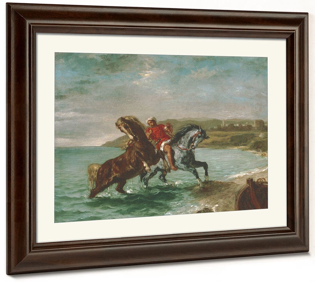 Horses Coming Out Of The Sea By Ferdinand Victor Eugene Delacroix Phoenix 4x3