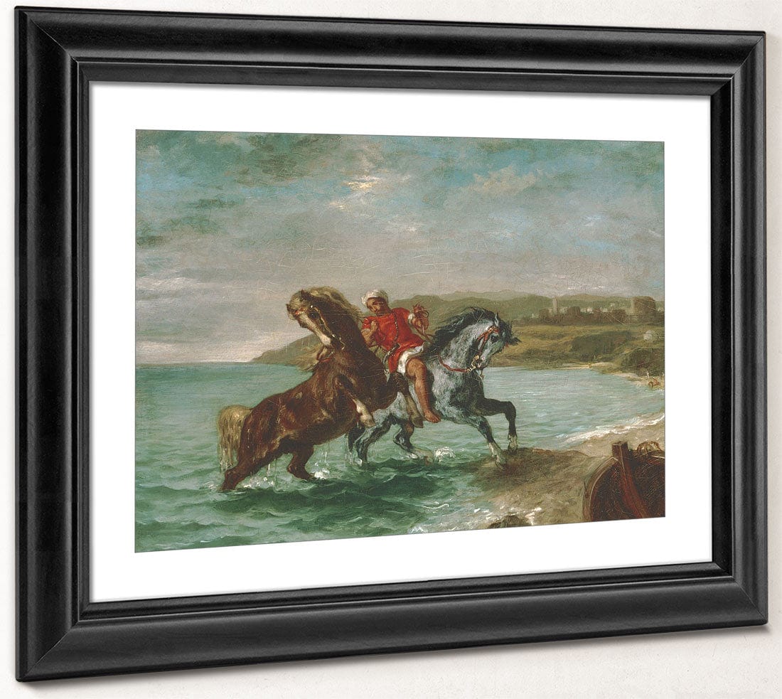 Horses Coming Out Of The Sea By Ferdinand Victor Eugene Delacroix Phoenix 4x3